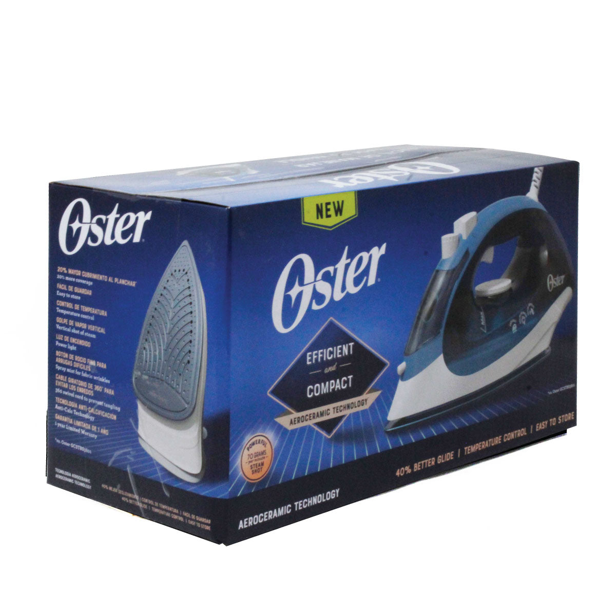 Plancha De Vapor Suela Cerámica Azul Oster Gcstbs5051