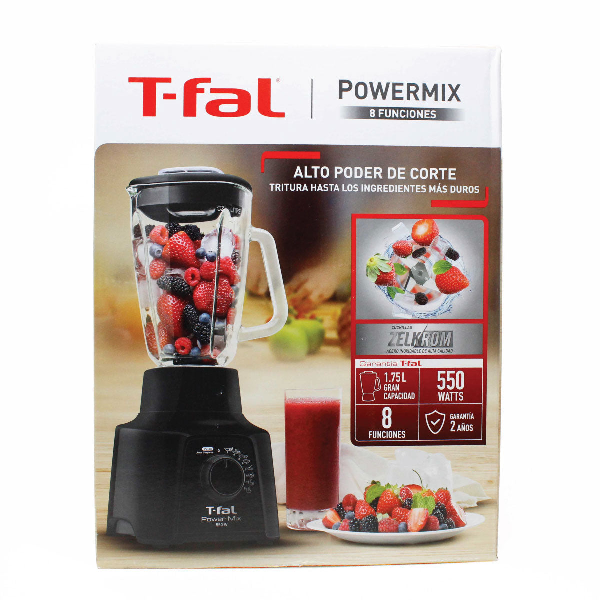 Licuadora 8 Vel V/Vidrio Power Mix T-FAL LN2898MX