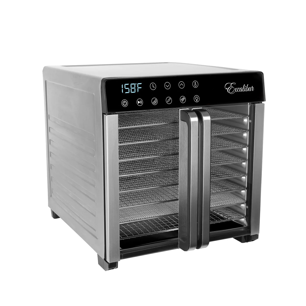Deshidratador de Alimentos 8 Charolas Panel Digital Excalibur DH08SCSS13