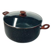 Olla 34 Cm Stone Tapa Vidrio Asas Tipo Madera Lamex 6729-0