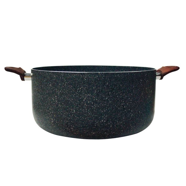 Olla 34 Cm Stone Tapa Vidrio Asas Tipo Madera Lamex 6729-0