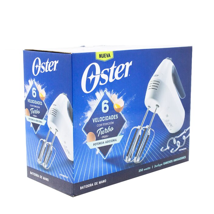Batidora de mano 6 velocidades y Función Turbo Blanca Oster® FPSTHM3532