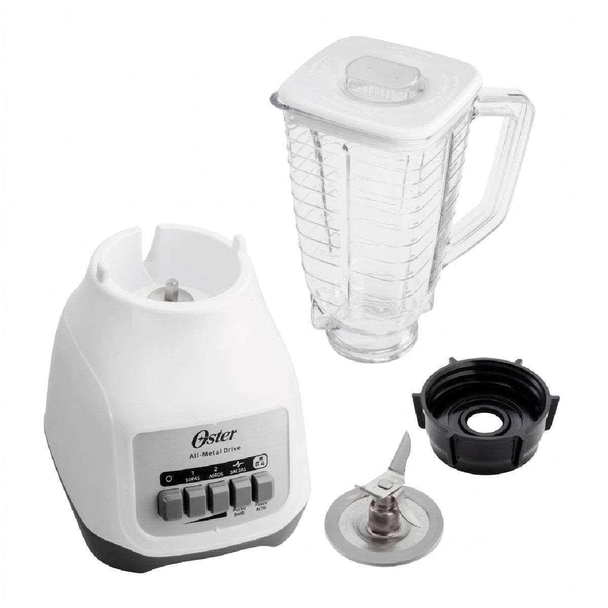 Licuadora 2 Velocidades + 2 Pulso Vaso de Plastico Blanca Oster BLSTKAP-WPB-013 (2110672)