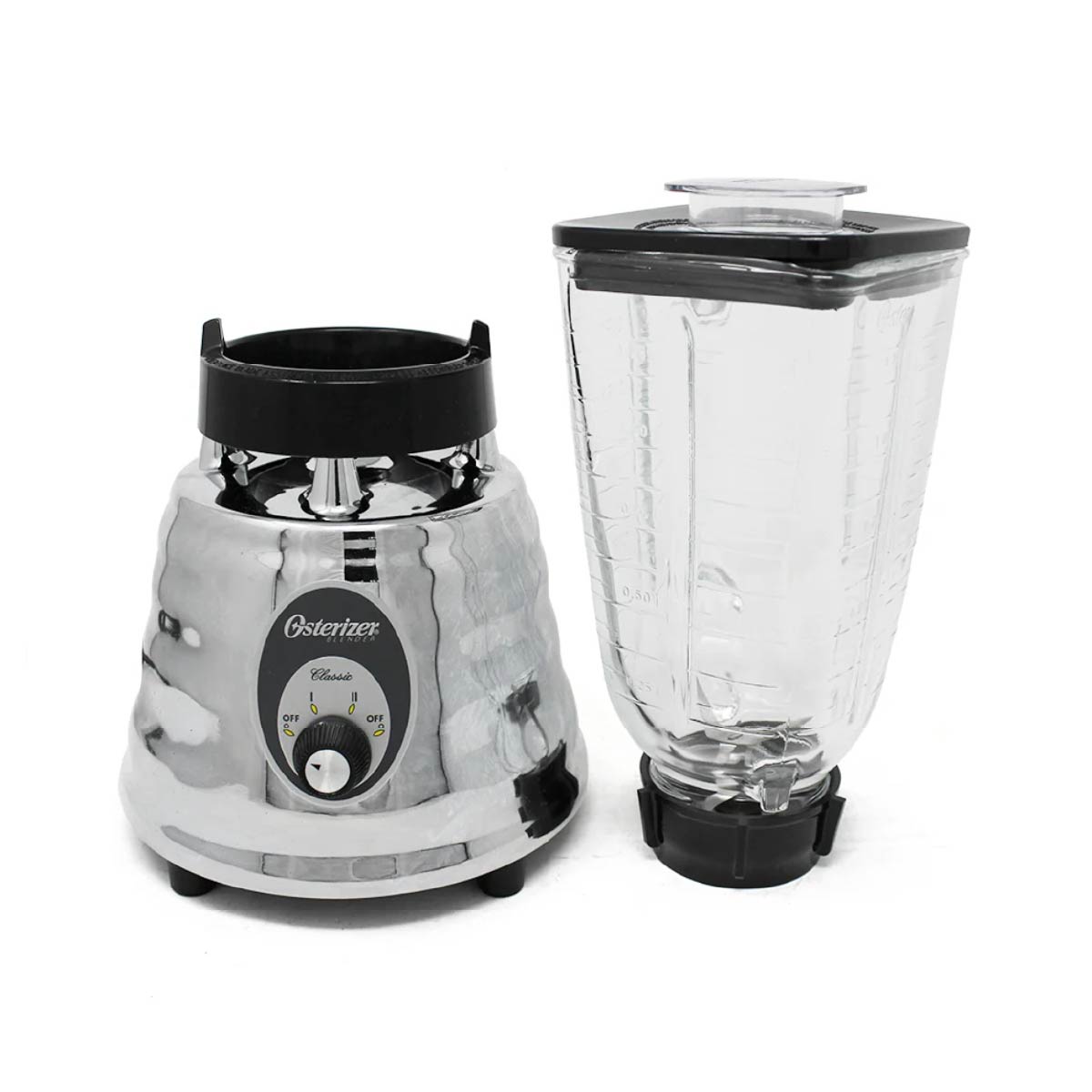Licuadora 2 Velocidades Vaso Vidrio Clasica Cromada Oster 465-13
