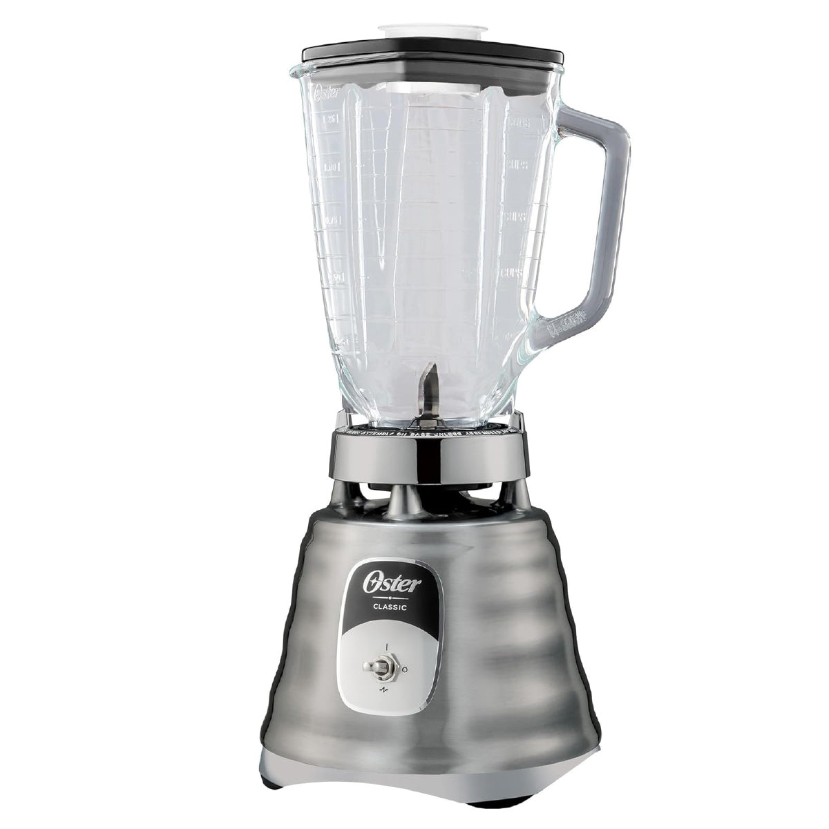 Licuadora 1 Velocidad + Pulso Vaso de Vidrio Clásica Cromo Oster BLST4127 (2114112).