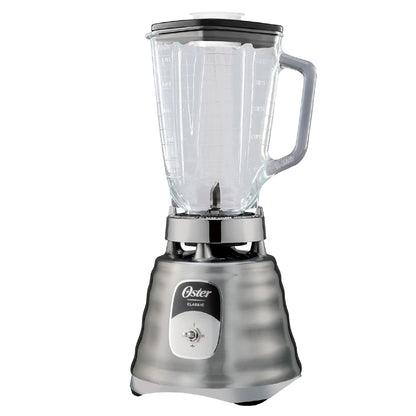 Licuadora 1 Velocidad + Pulso Vaso de Vidrio Clásica Cromo Oster BLST4127 (2114112).