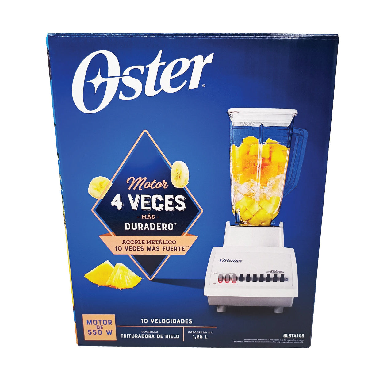 Licuadora 10 Velocidades Vaso Plastico Blanca Oster BLST4108 (2178225)