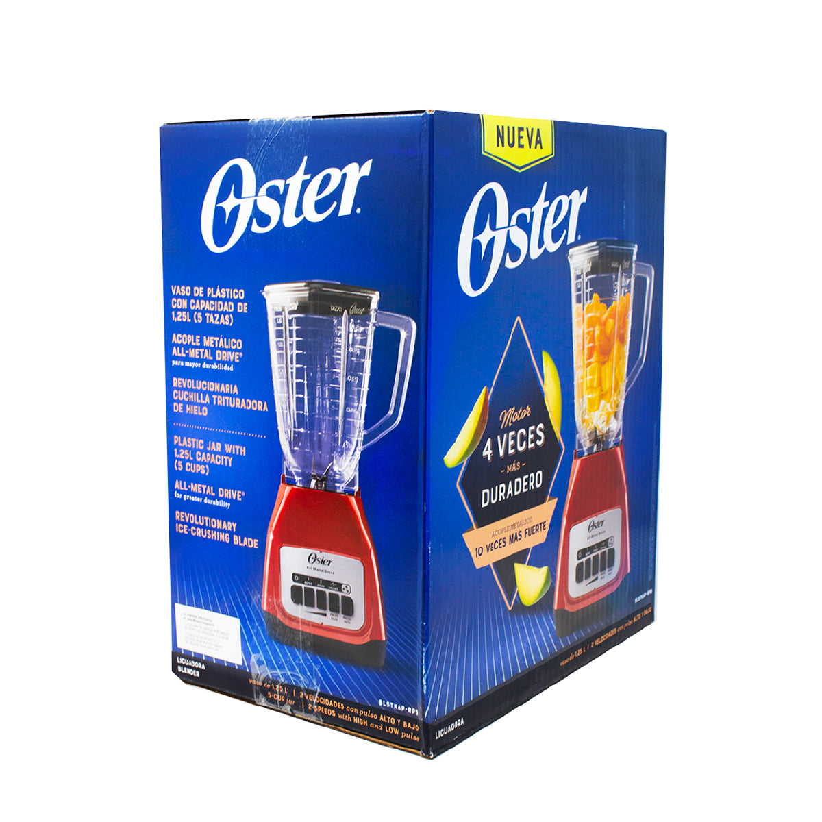 Licuadora 2 Velocidades + 2 Pulsos Vaso de Plastico Rojo Oster BLSTKAP-RPB-013 (2110248)