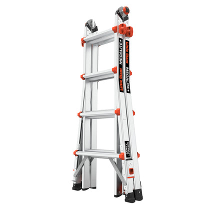 Escalera De Aluminio 17' (5.18 m) Tipo I A con Niveladores Megalite+ Little Giant 11537
