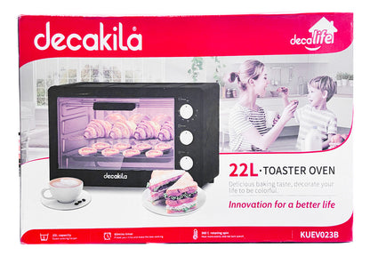 Horno Tostador Eléctrico 22 L Negro Decakila Kuev023b