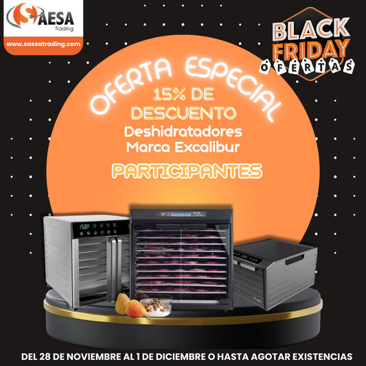 Deshidratador de Alimentos 8 Charolas Panel Digital Excalibur DH08SCSS13