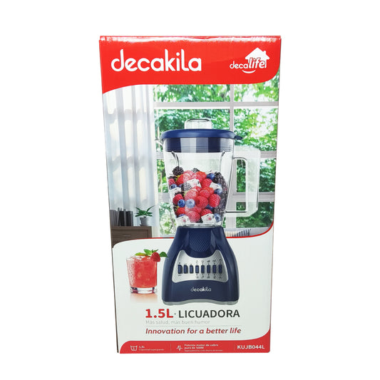 Licuadora 10 Velocidades Vaso Plástico Azul Decakila KUJB044L (Caja de 4 Piezas)