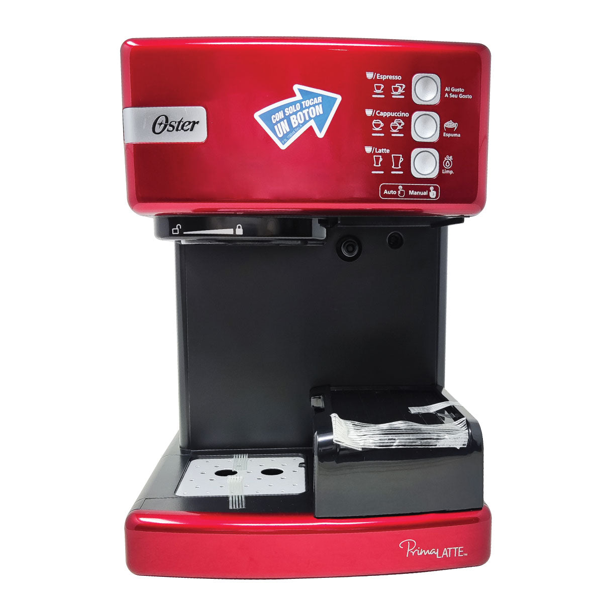 Cafetera Automatica De Expresso Prima Latte Roja Oster BVSTEM6603R-013 (Paquete de 2 Piezas)