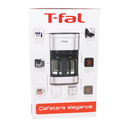 Cafetera 7 Tazas Acero Inoxidable Elegance T-fal CM223DMX (Caja de 4 Piezas)