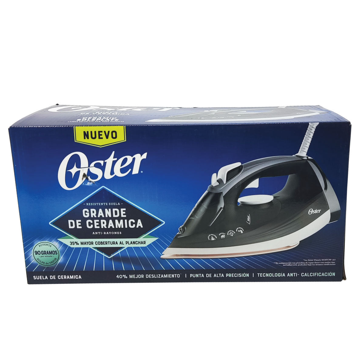 Plancha De Vapor Con Suela Cerámica Gris Oster GGCSTEP2501-013 (2122062) (Caja de 6 Piezas)