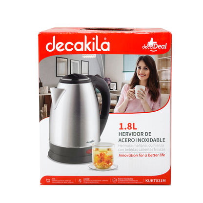 Hervidor Eléctrico Con Jarra de Metal Decakila KUKT031M