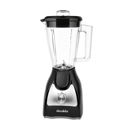 Licuadora 2 Velocidades + Pulso Vaso de Plástico Negra Decakila KUJB043B (Caja de 4 piezas)