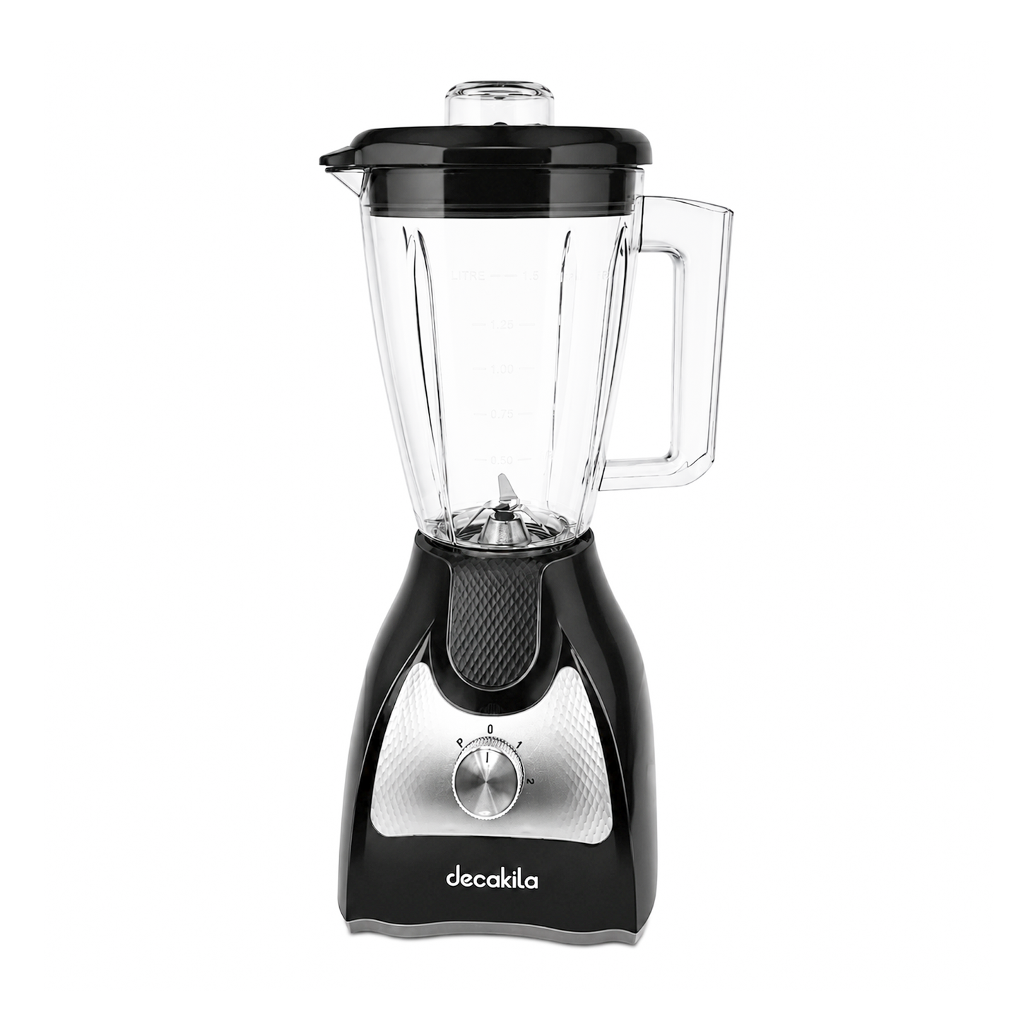 Licuadora 2 Velocidades + Pulso Vaso de Plástico Negra Decakila KUJB043B