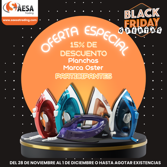 Plancha De Vapor Suela Antiadherente Rosa Oster GCSTBS3801-013 (2122068)