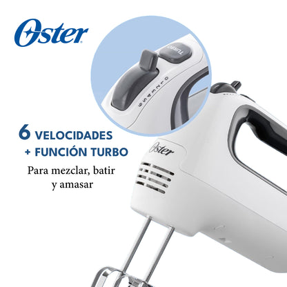 Batidora de mano 6 velocidades y Función Turbo Blanca Oster® FPSTHM3532 (2121773)