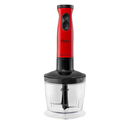 Batidora de Inmersión 1 Velocidad + Turbo con Accesorios Quad Roja Oster FPSTHB460A