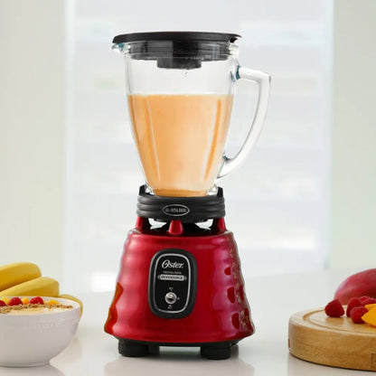 Licuadora 1 Velocidad + Pulso Reversible Vaso de Vidrio Rojo con Vaso Blend-N-Go Oster BLSTBESTR013