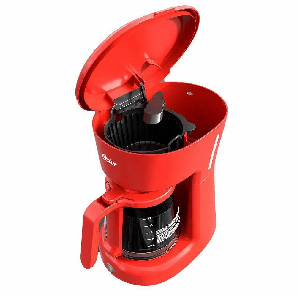 Cafetera 12 Tazas Filtro Permanente Rojo Oster BVSTDCS12B-013 (2118199) (Paquete de 2 Piezas)