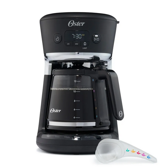 Cafetera Programable 12 Tazas con Sistema de Medida en Color Oster BVSTRF100-013 (2083222) (Paquete de 2 Piezas)