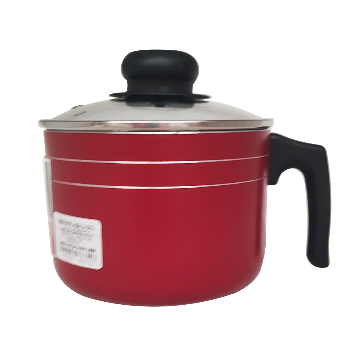 Jarra de 16 cm (2 L) con Antiadherente y Tapa de Vidrio Roja Lamex 6631-6 (Caja con 20 Piezas)