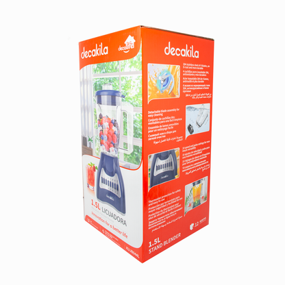 Licuadora 10 Velocidades Vaso de Plástico Azul Decakila KUJB044L