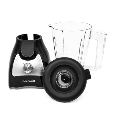 Licuadora 2 Velocidades + Pulso Vaso de Plástico Negra Decakila KUJB043B (Caja de 4 piezas)