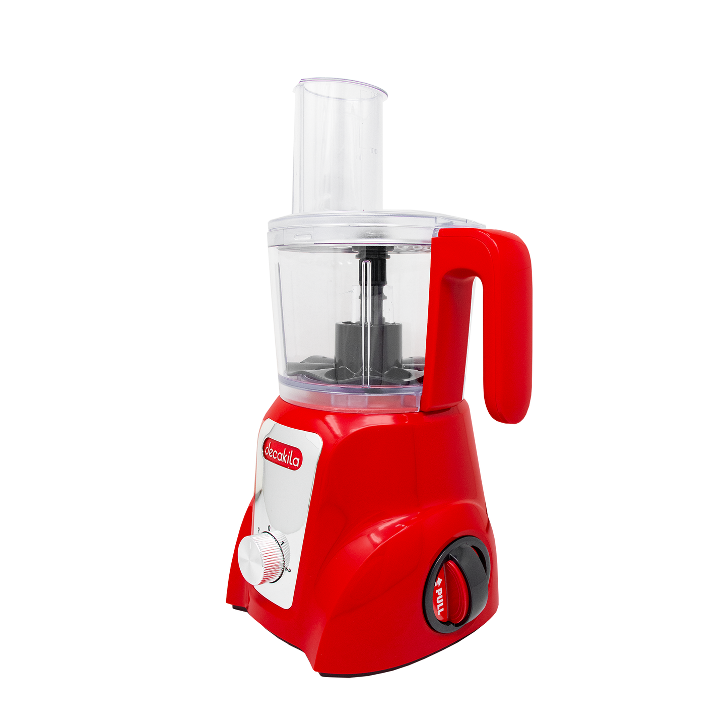 Procesador de Alimentos 1.25 L Inalámbrico con Batería Recargable Rojo Decakila KUMG027R (Caja con 4 piezas)