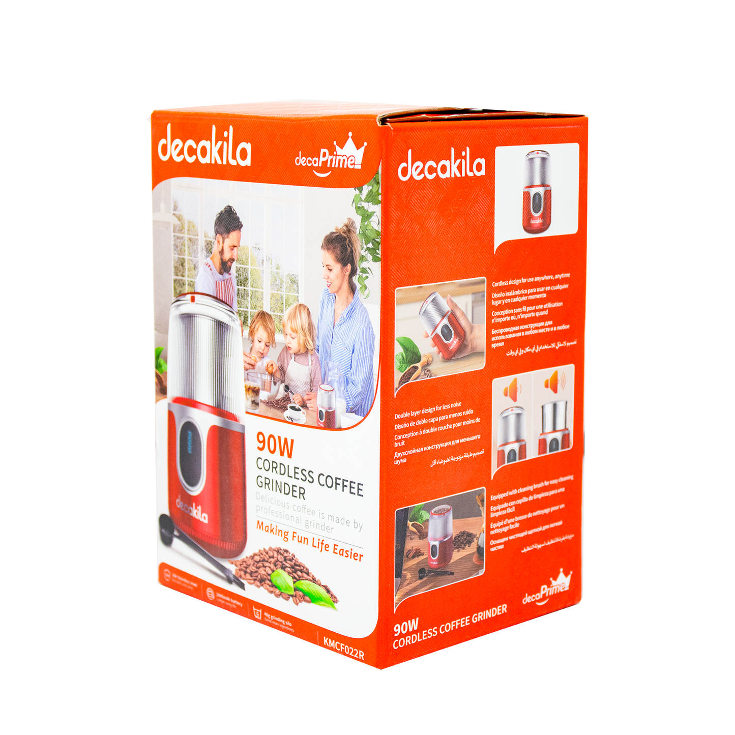 Molino de Café rojo Inalámbrico Decakila KMCF022R (Caja con 12 piezas)