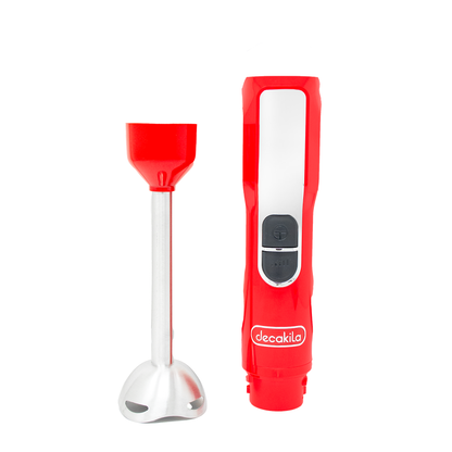 Batidora de Inmersión Inalámbrica de Batería 5 Velocidades Rojo Decakila KMJB047R (Caja de 15 Piezas)