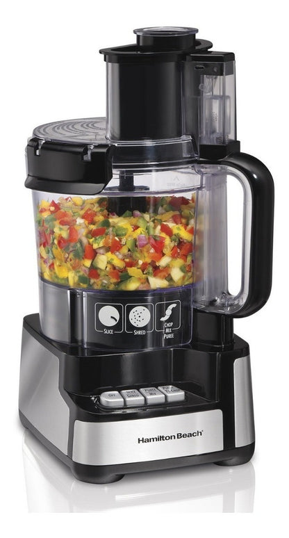 Procesador Alimentos 12 Y 4 Tzas Negro Hamilton Beach 70725