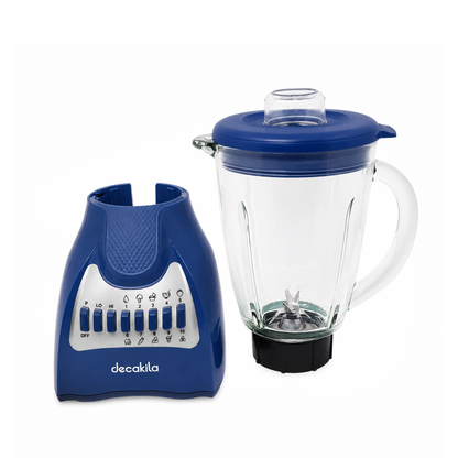 Licuadora 10 Velocidades Vaso de Vidrio Negra Decakila KUJB046L (Caja de 4 piezas)