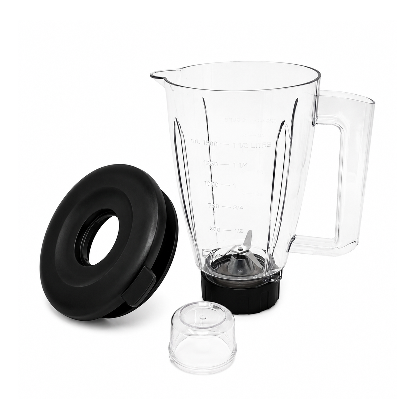 Licuadora 2 Velocidades + Pulso Vaso de Plástico Negra Decakila KUJB043B (Caja de 4 piezas)
