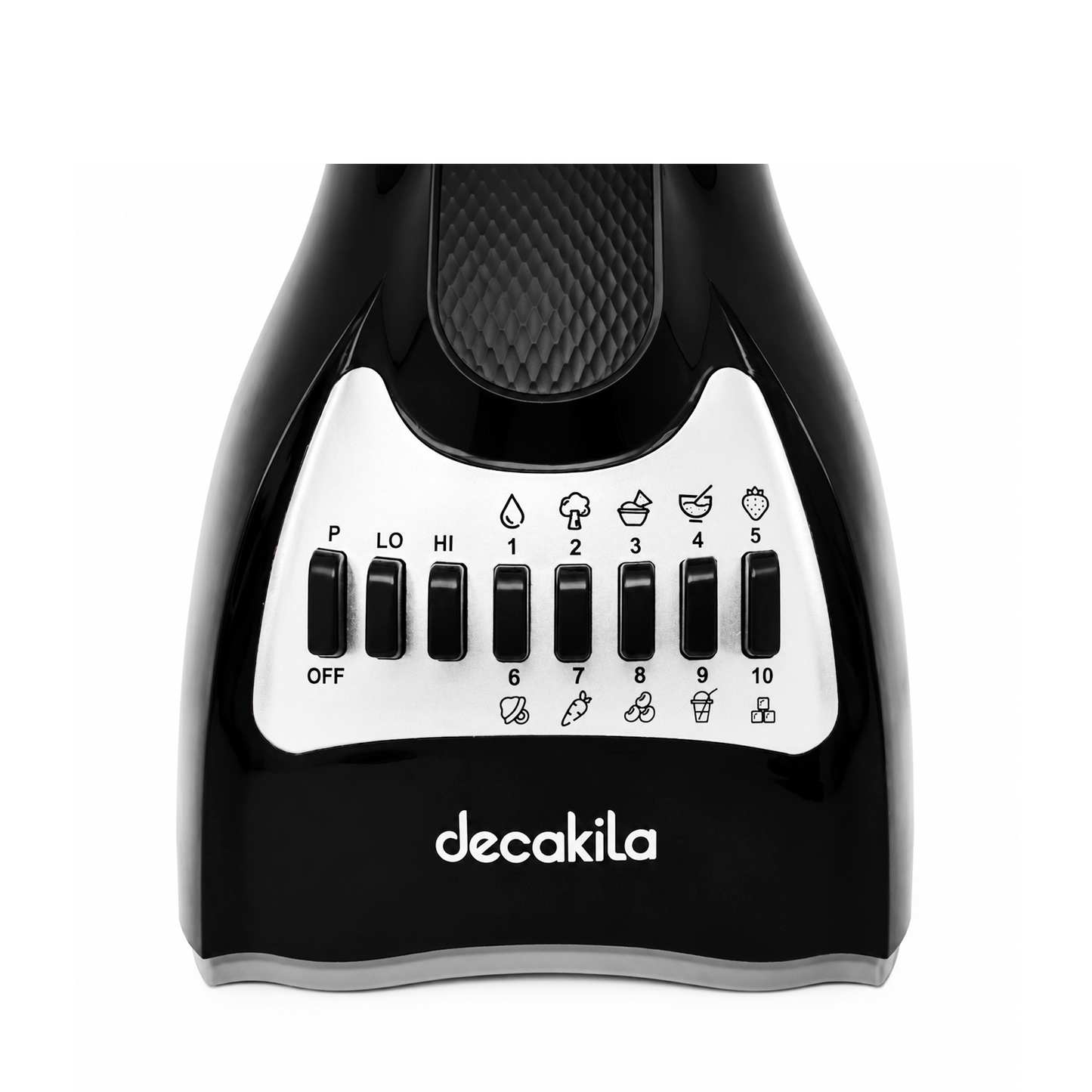 Licuadora 10 Velocidades Vaso de Plástico Negra Decakila KUJB044B (Caja de 4 piezas)