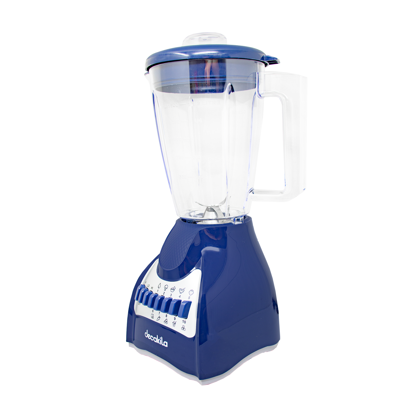 Licuadora 10 Velocidades Vaso de Plástico Azul Decakila KUJB044L