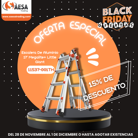 Escalera Multiposicion 17' (5.18 m) Tipo I A con Airdeck Megalite Little Giant 11517