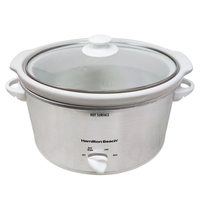 Olla De Cocción Lenta C/tapa Plata Hamilton Beach 33140v