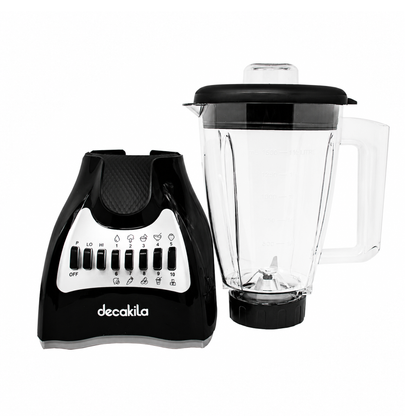 Licuadora 10 Velocidades Vaso de Plástico Negra Decakila KUJB044B (Caja de 4 piezas)