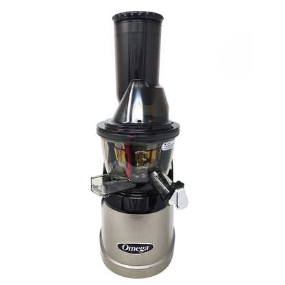 Extractor de Jugo Vertical Prensa Fría Boca Ancha Plata Omega MMV700S