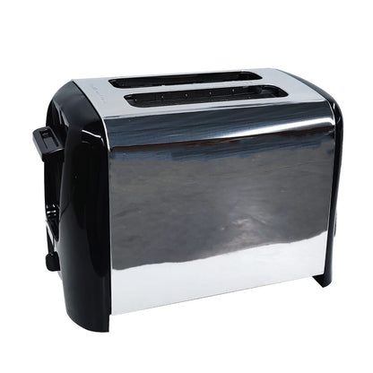 Tostador de Pan 2 Rebanadas Negro y Acero Inoxidable 22614R (Caja de 2 Piezas)