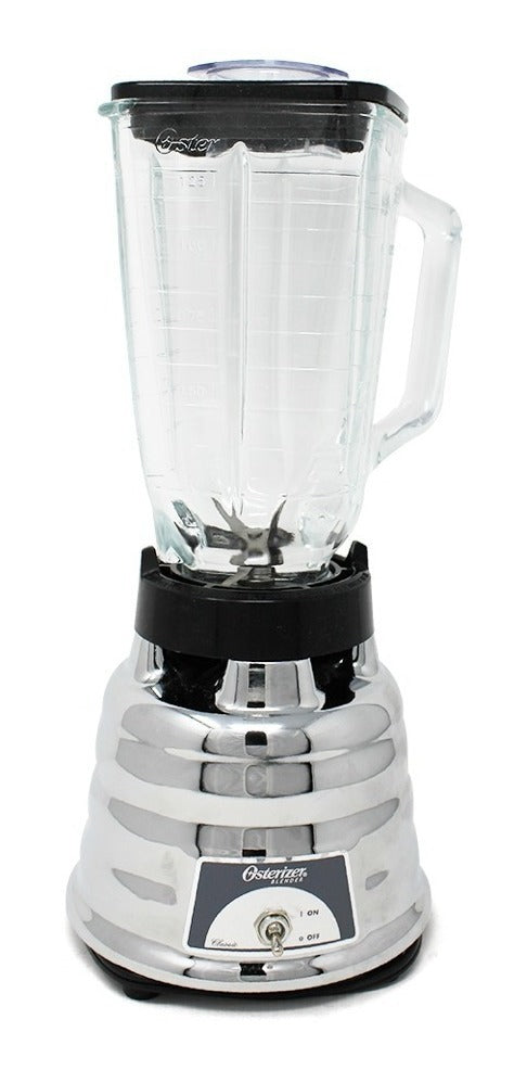Licuadora Metálica 1 Velocidad con Vaso de Vidrio Oster 450-10