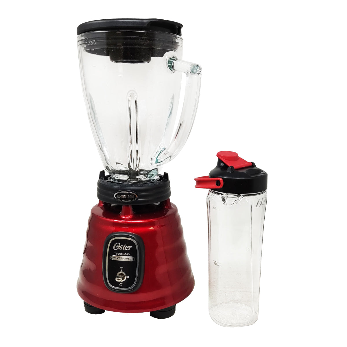 Licuadora Clásica Reversible 1 Velocidad + Pulso Vaso de Vidrio Rojo Oster BLSTBESTR (2114090)