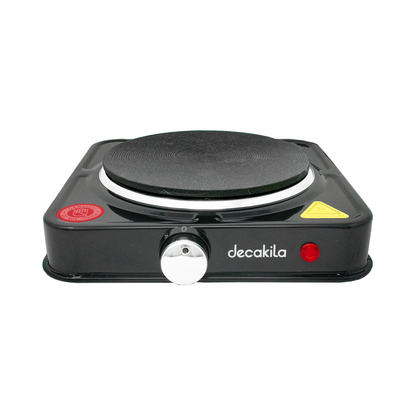 Parrilla eléctrica de Plato con Regulador de Temperatura Negro Decakila KUCC004B (Caja con 12 Piezas)