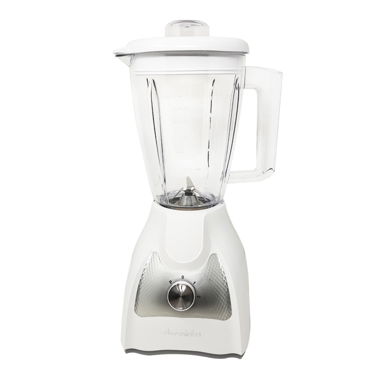 Licuadora 2 Velocidades + Pulso Vaso de Plástico Blanca Decakila KUJB043W (Caja de 4 Piezas)