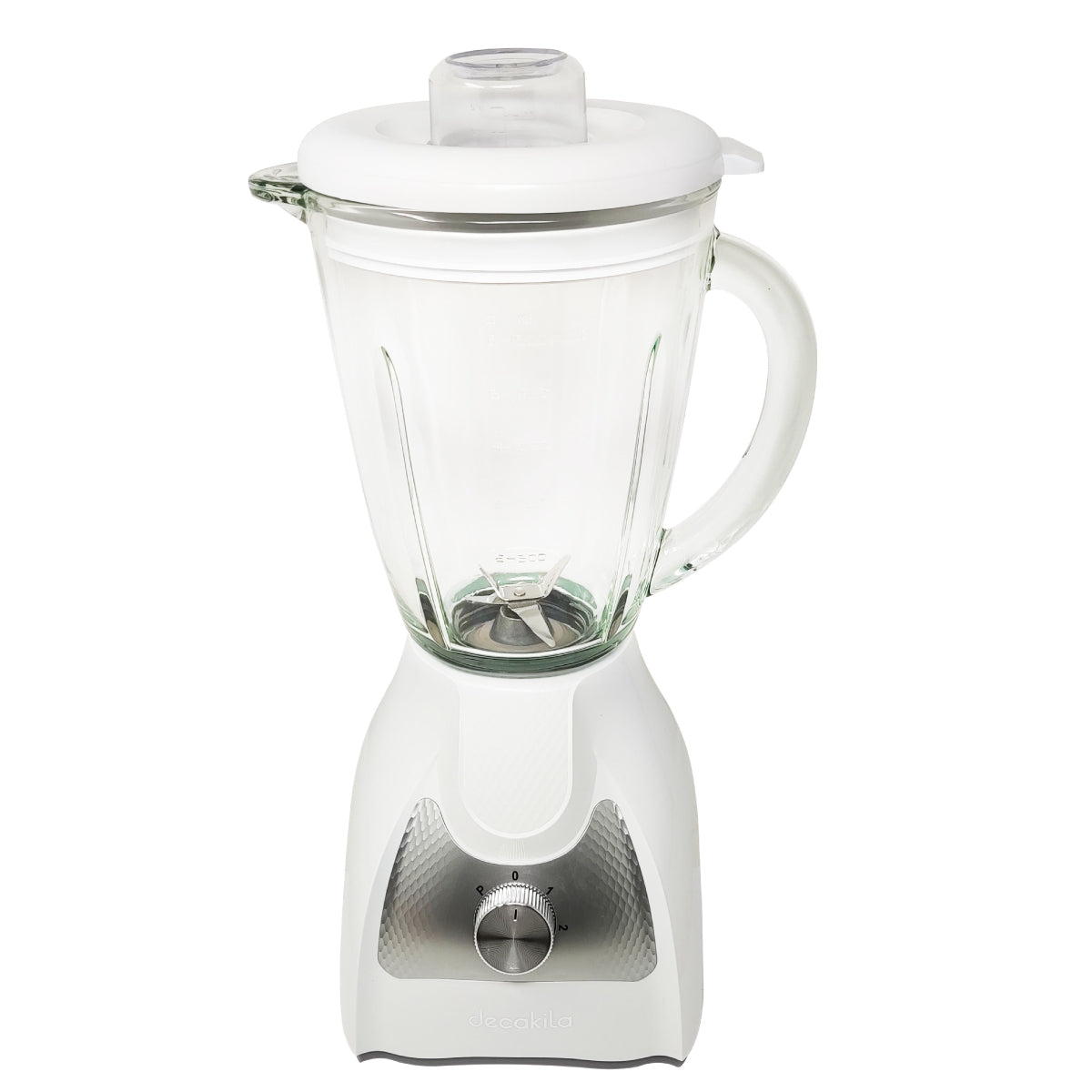 Licuadora 2 Velocidades + Pulso Vaso de Vidrio Blanco Decakila KUJB045W