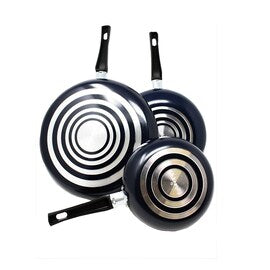 Juego de Sartenes 18/24/28 cm con Antiadherente Azul Lamex 6512-8
